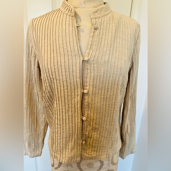 Orvis textured beige linen jacket - size small - Picture 4 of 6